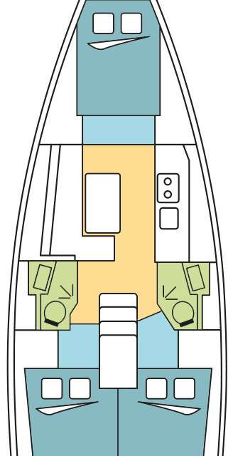 План яхты Oceanis 38.1