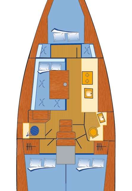 Plans du bateau Oceanis 38