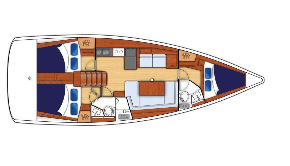 Piano della barca Oceanis 40.1