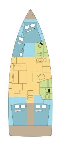 Distribución del barco Oceanis 40.1