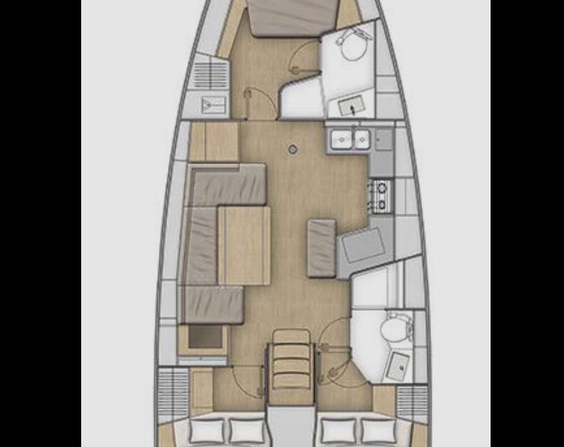 Piano della barca Oceanis 40.1