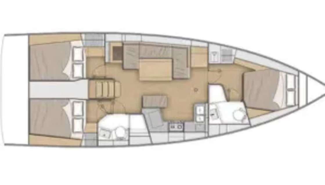 Piano della barca Oceanis 40.1