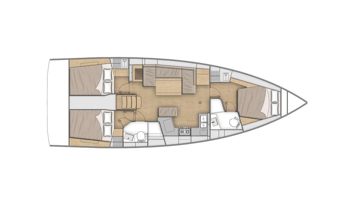 Piano della barca Oceanis 40.1