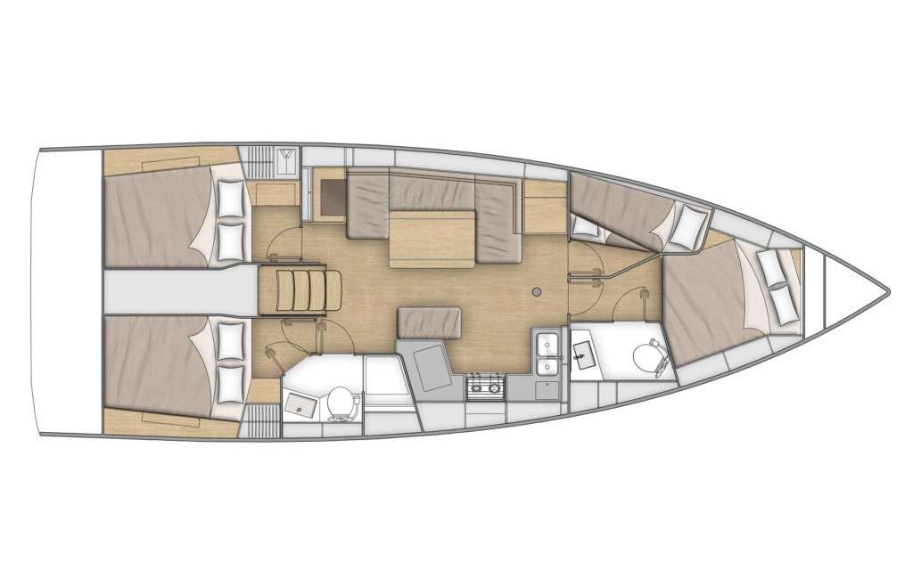 Piano della barca Oceanis 40.1