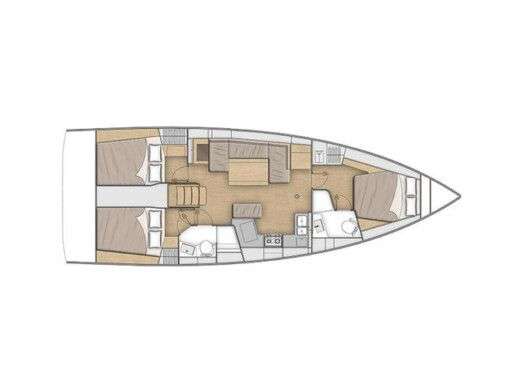 План яхты Oceanis 40.1
