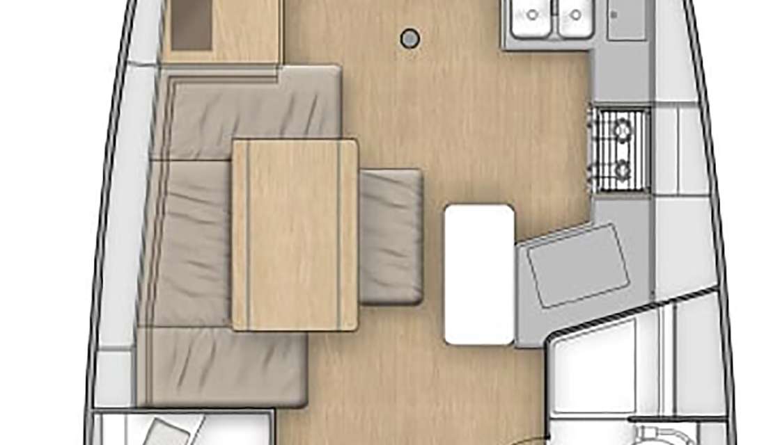 Layout of the boat Oceanis 40.1