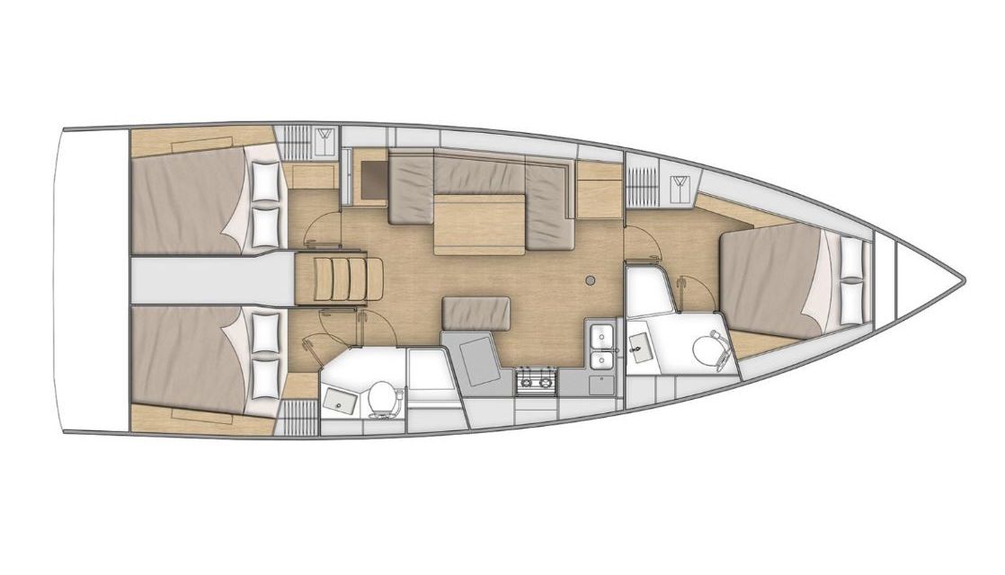 Piano della barca Oceanis 40.1