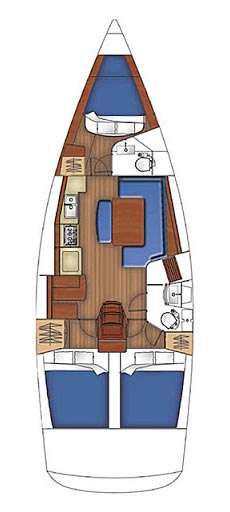 Piano della barca Oceanis 40