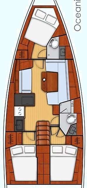 Layout of the boat Oceanis 41.1