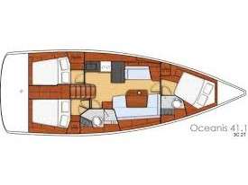 План яхты Oceanis 41.1