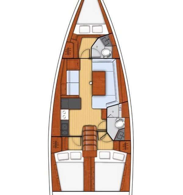 Layout of the boat Oceanis 41.1