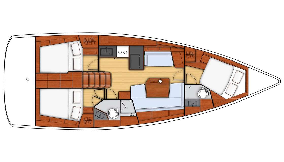 Distribución del barco Oceanis 41.1