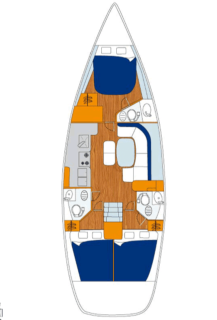 Plans du bateau Oceanis 423