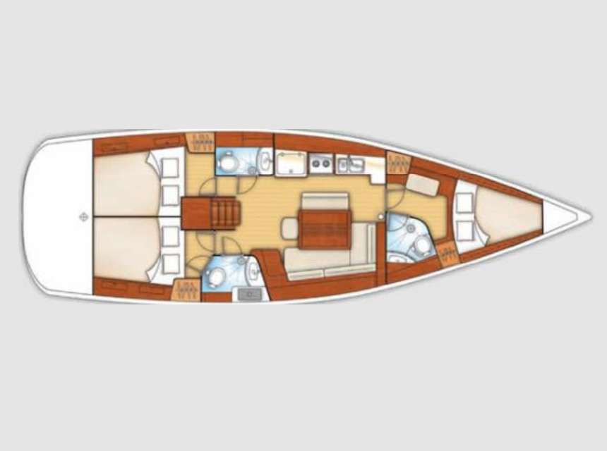 Piano della barca Oceanis 43