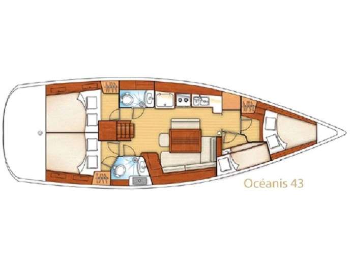 Plans du bateau Oceanis 43