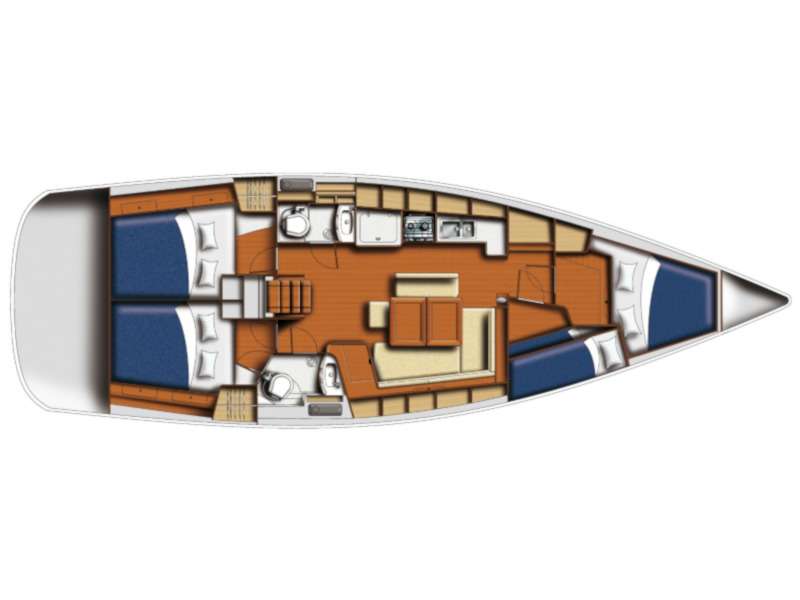 Plans du bateau Oceanis 43