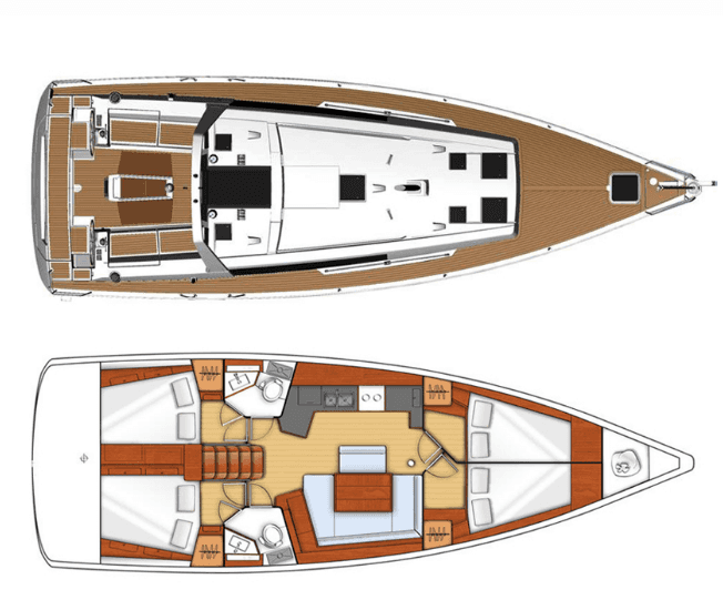 Plans du bateau Oceanis 45