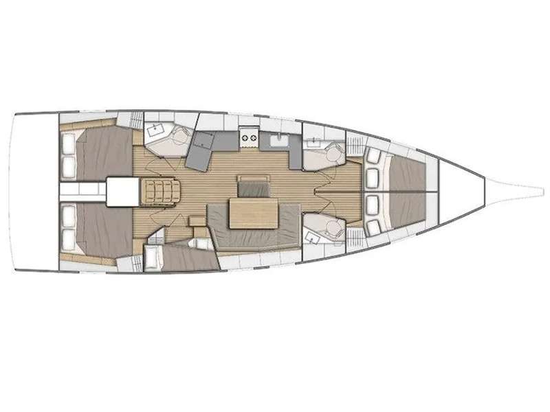 План яхты Oceanis 46.1