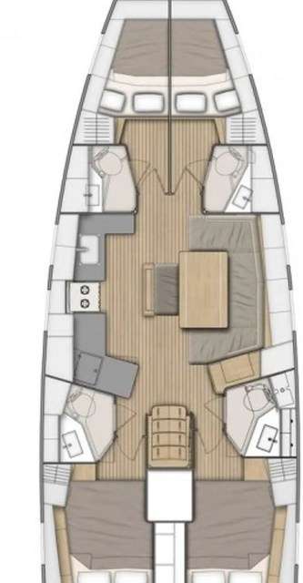 Distribución del barco Oceanis 46.1