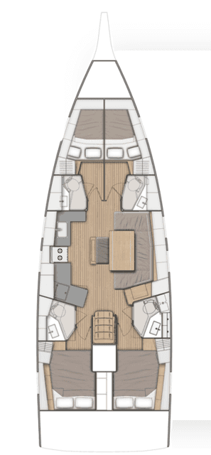 Plans du bateau Oceanis 46.1