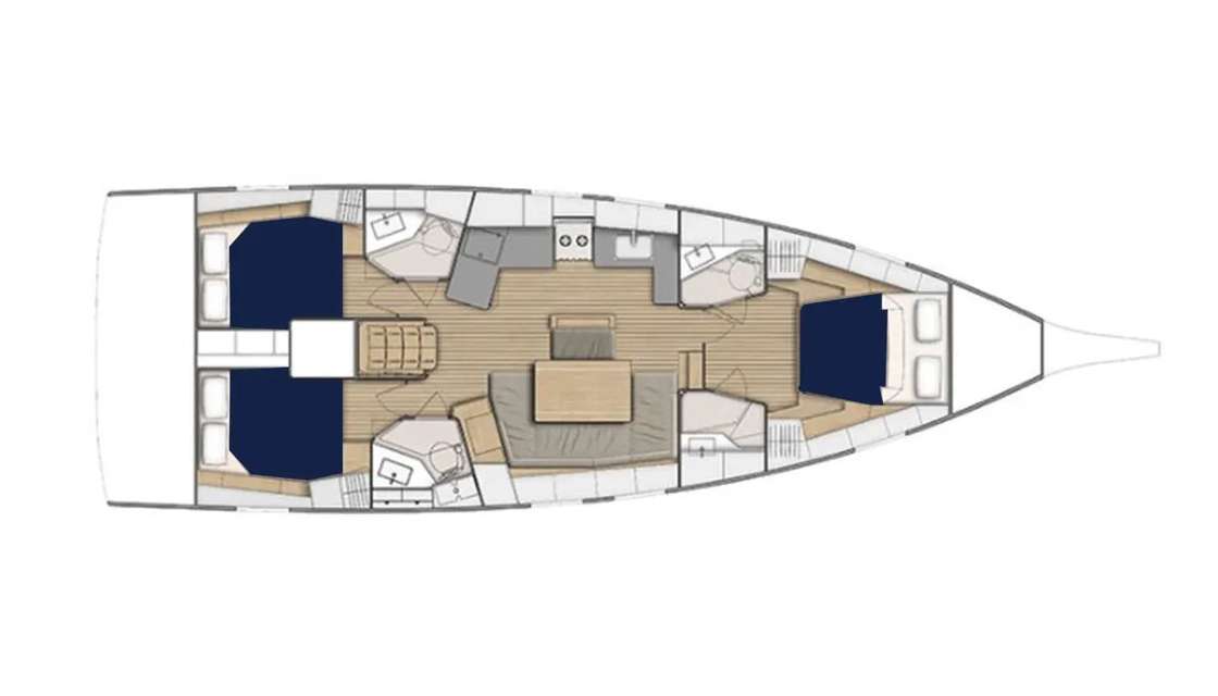 Piano della barca Oceanis 46.1