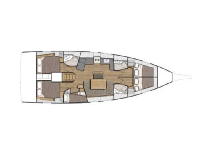 План яхты Oceanis 46.1
