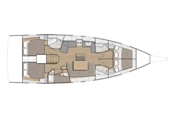 Distribución del barco Oceanis 46.1