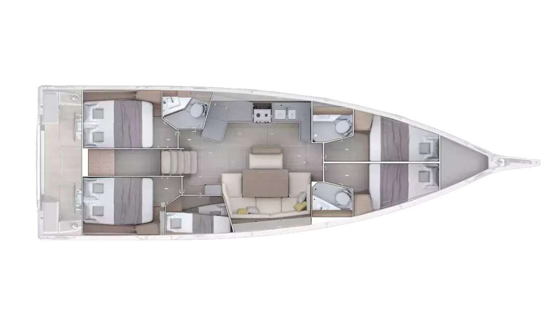 Plans du bateau Oceanis 47