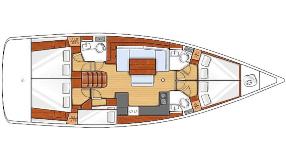 Plans du bateau Oceanis 48