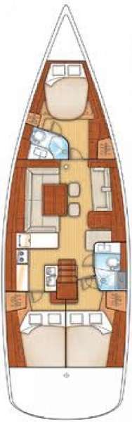 Distribución del barco Oceanis 50