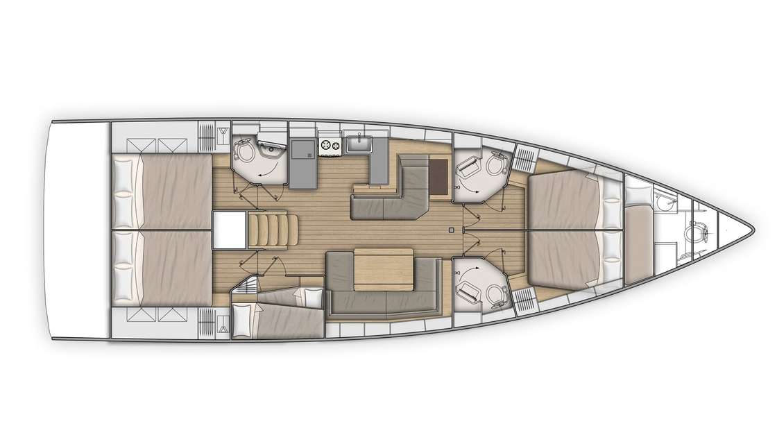 Plans du bateau Oceanis 51.1