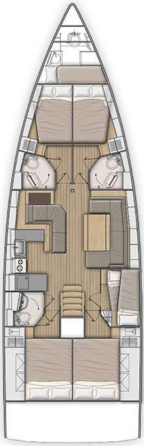 Piano della barca Oceanis 51.1