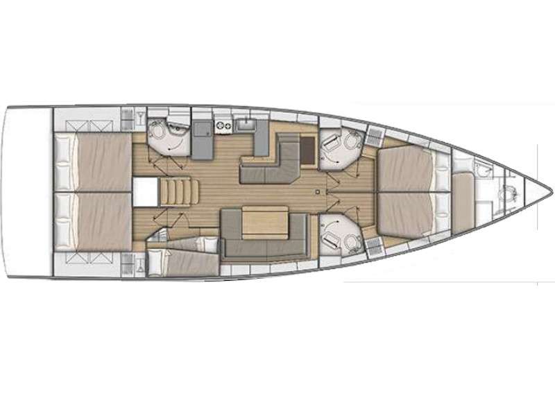 Plans du bateau Oceanis 51.1