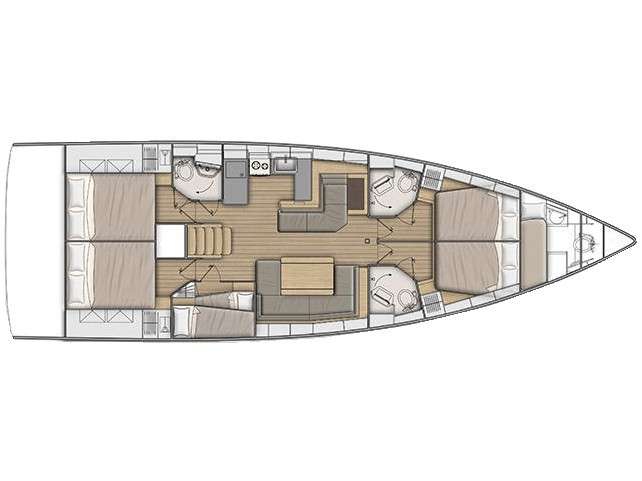 Plans du bateau Oceanis 51.1