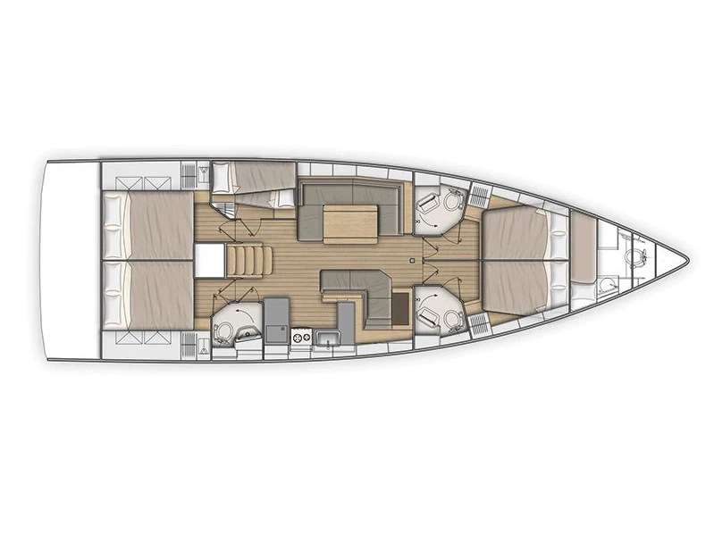 Piano della barca Oceanis 51.1