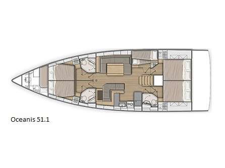 Piano della barca Oceanis 51.1