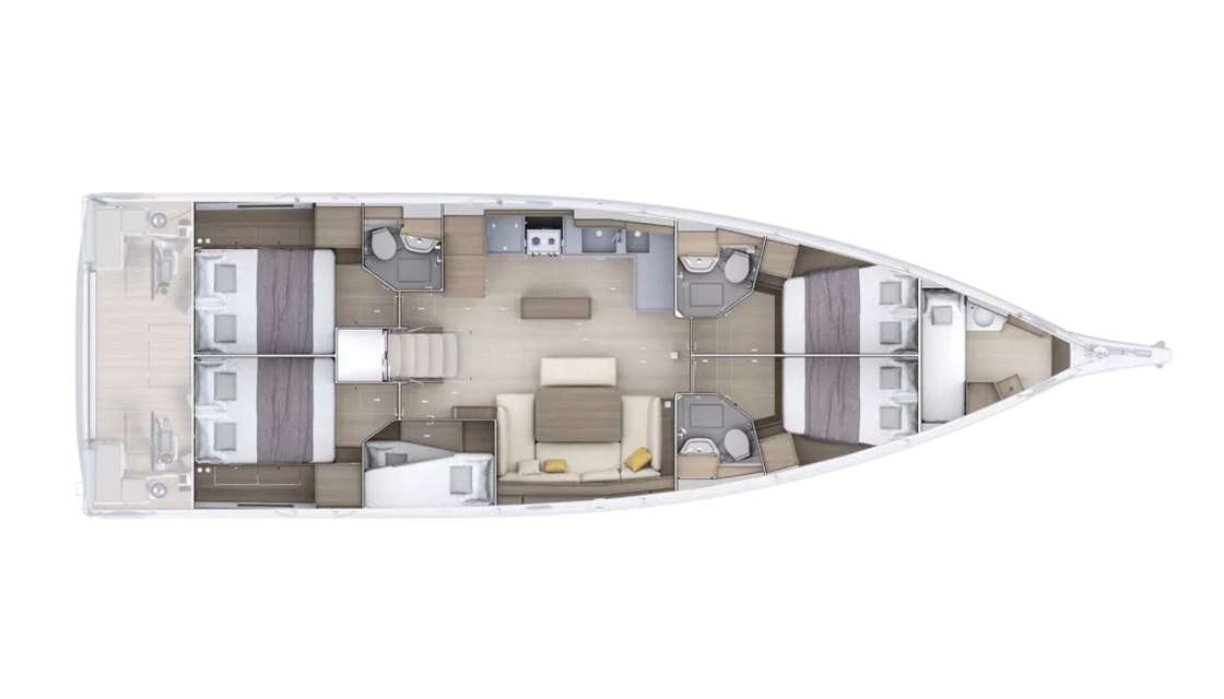План яхты Oceanis 52