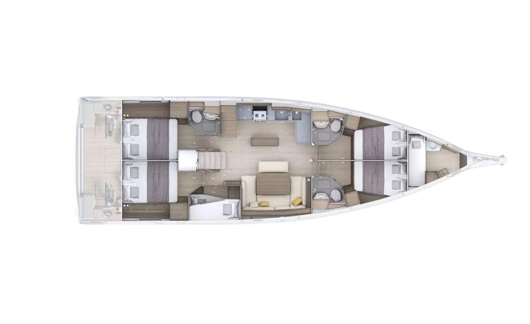 План яхты Oceanis 52