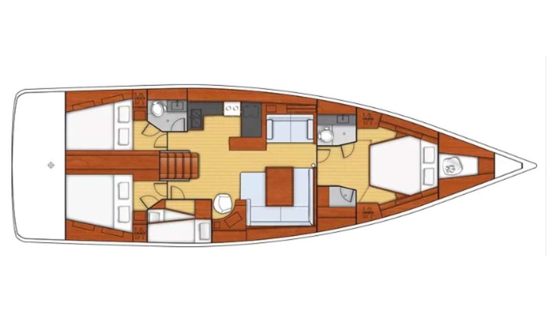 Piano della barca Oceanis 55.1