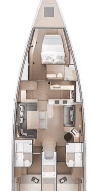 Plans du bateau Oceanis 60