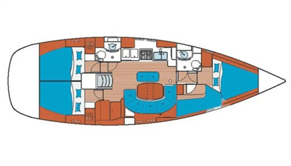 Bootslayouts Oceanis 411 Clipper