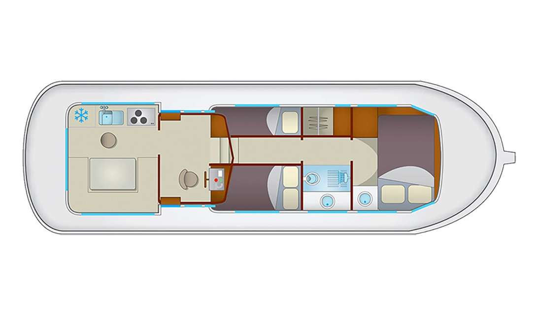 Plans du bateau Pénichette Classic 4/7 Pers