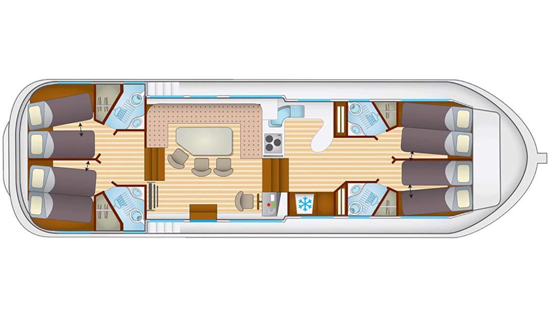 Plans du bateau Pénichette 1500