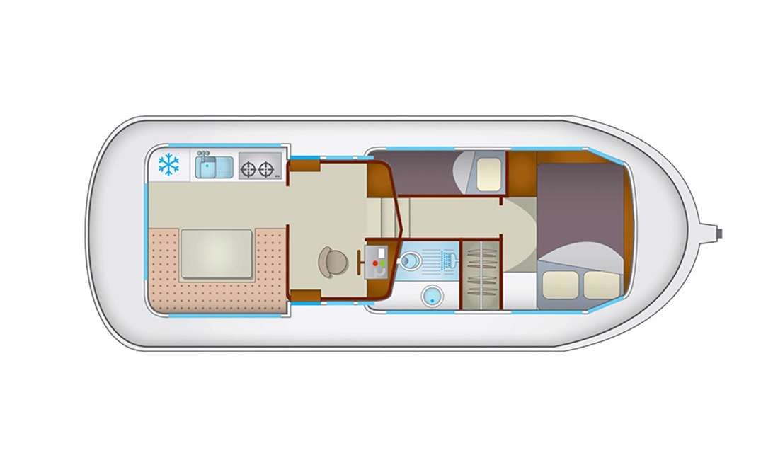 Plans du bateau Pénichette Classic 2/5 Pers