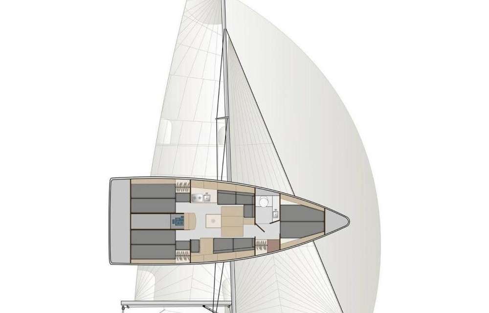 Layout of the boat Pogo 36