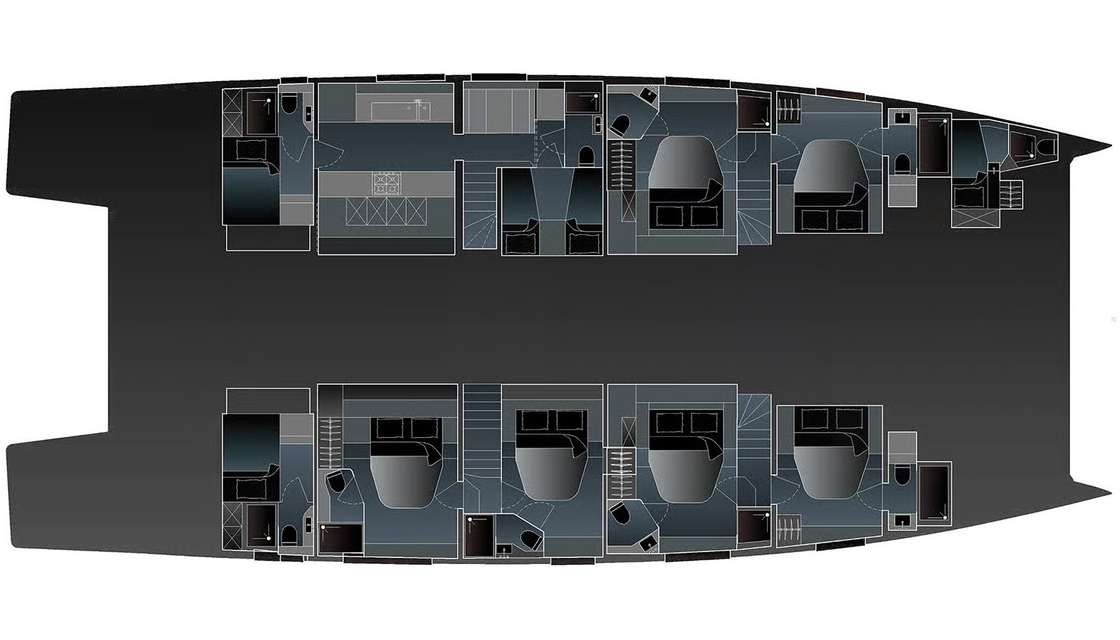 Layout of the boat Power 80