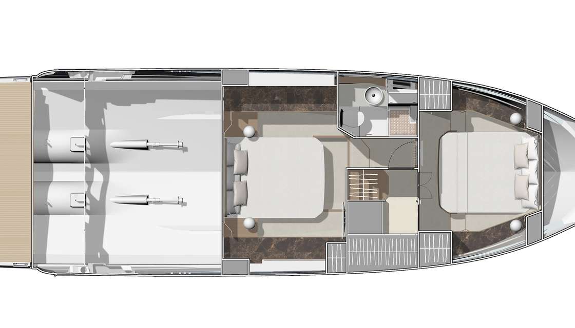 Distribución del barco Prestige F4.3