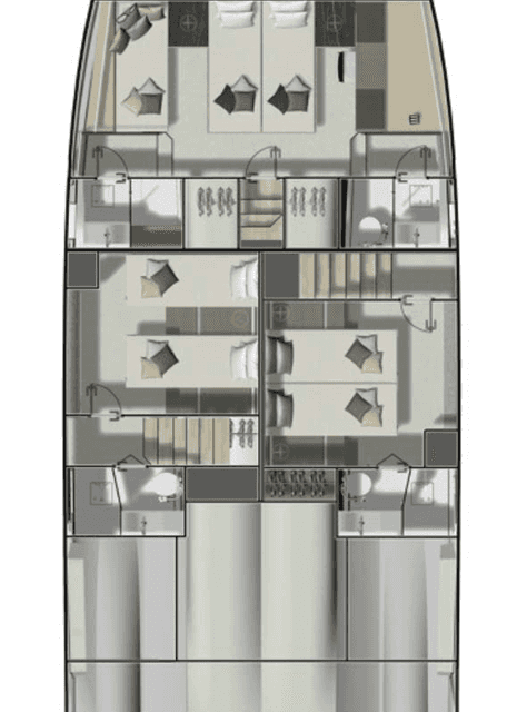 Distribución del barco M48