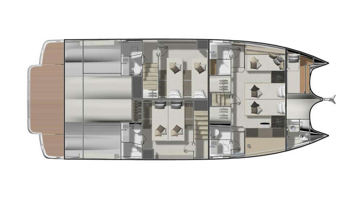 Layout of the boat M48