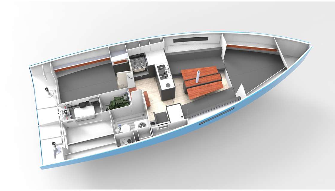 Distribución del barco RM 970